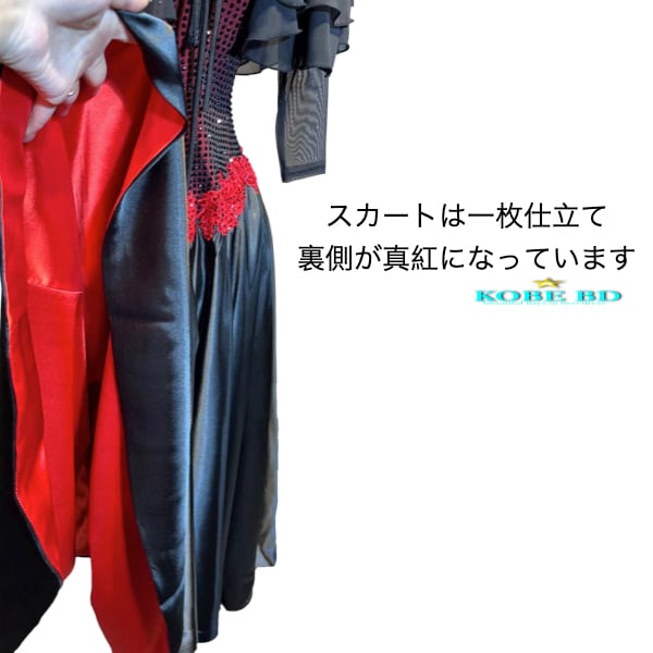 新品 パソドブレ パソ 社交ダンス スカート 黒 ピンク 水色 4705  