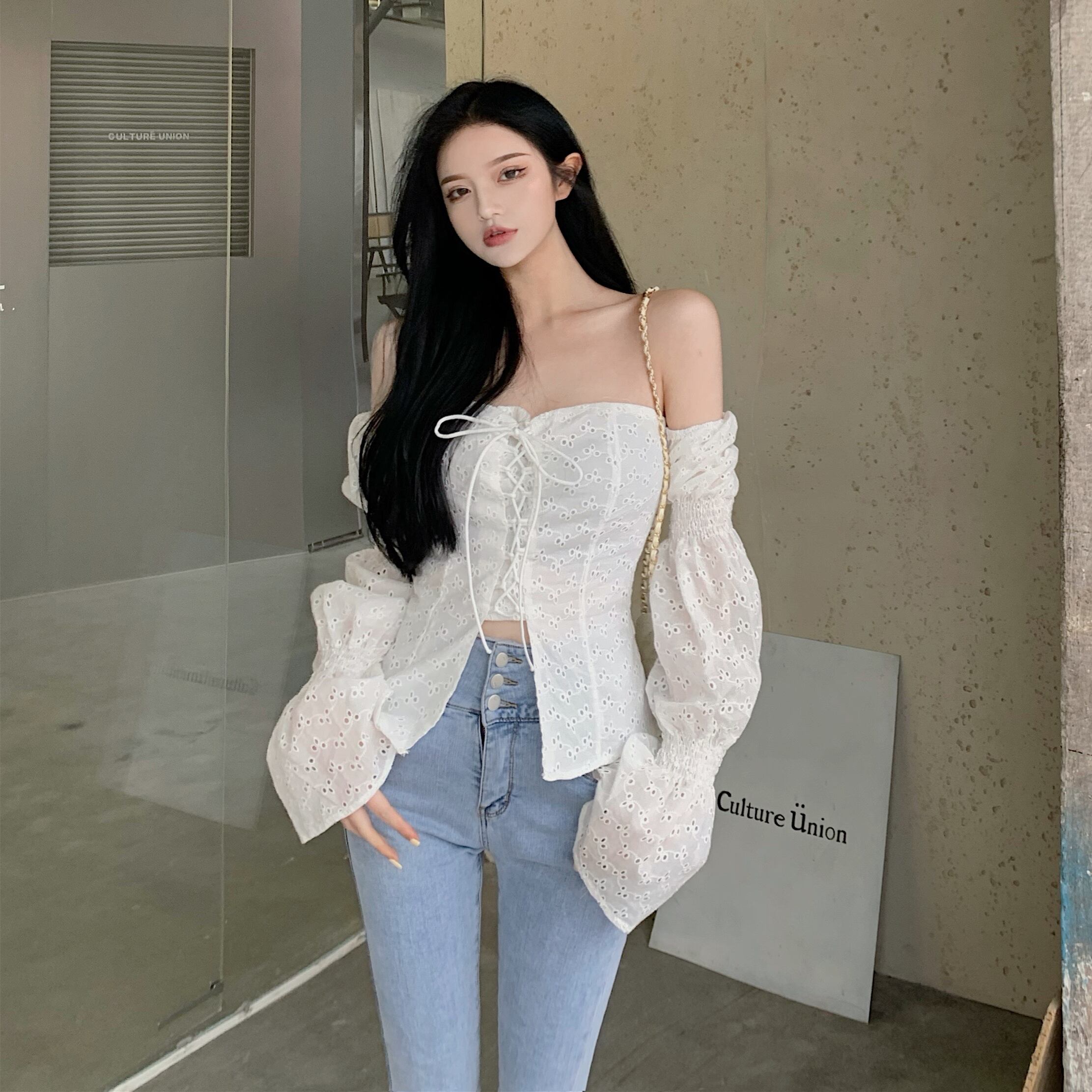 サマースタンダードトップス レッドシャツ レトロ 夏物 ドラファッションホール44916343427