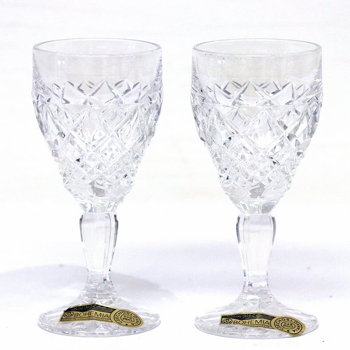 ボヘミアクリスタル　グラス　2個セット