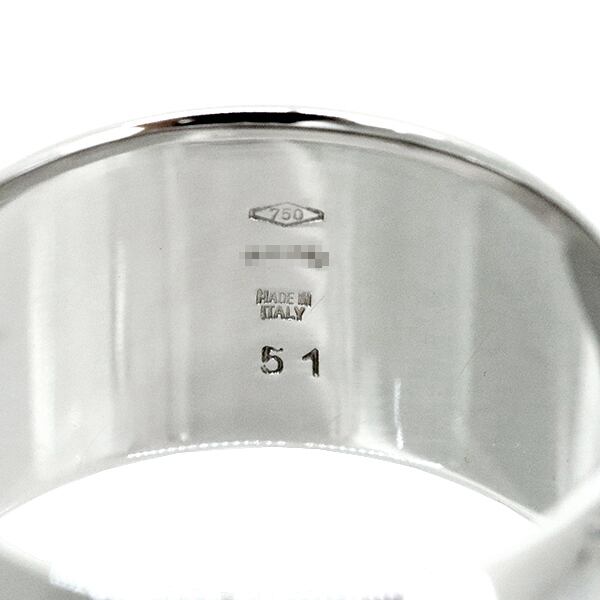 正規品】750 K18WG BVLGARI モノロゴ リング #54 13号 【公式通販】