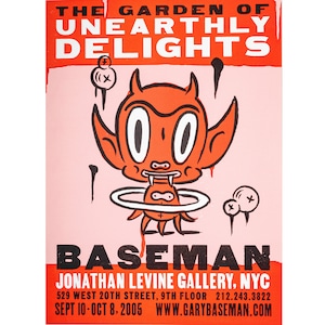 Gary Baseman: The Garden of Unearthly Delight screen printing