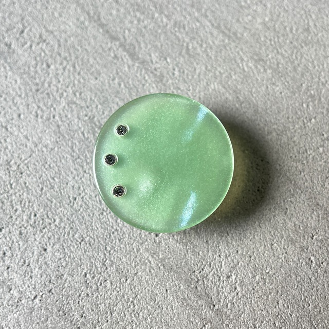 3連ラインストーン×エメラルド 20mm 画像