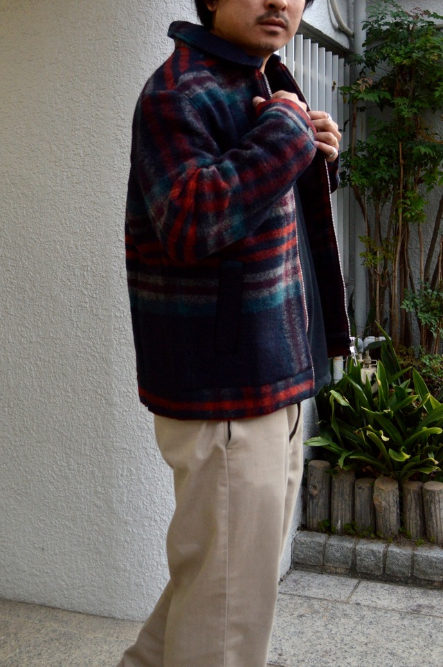 wax London Heath Jacket Wool Felt Check ワックスロンドン 縮絨ウール ドリズラージャケット