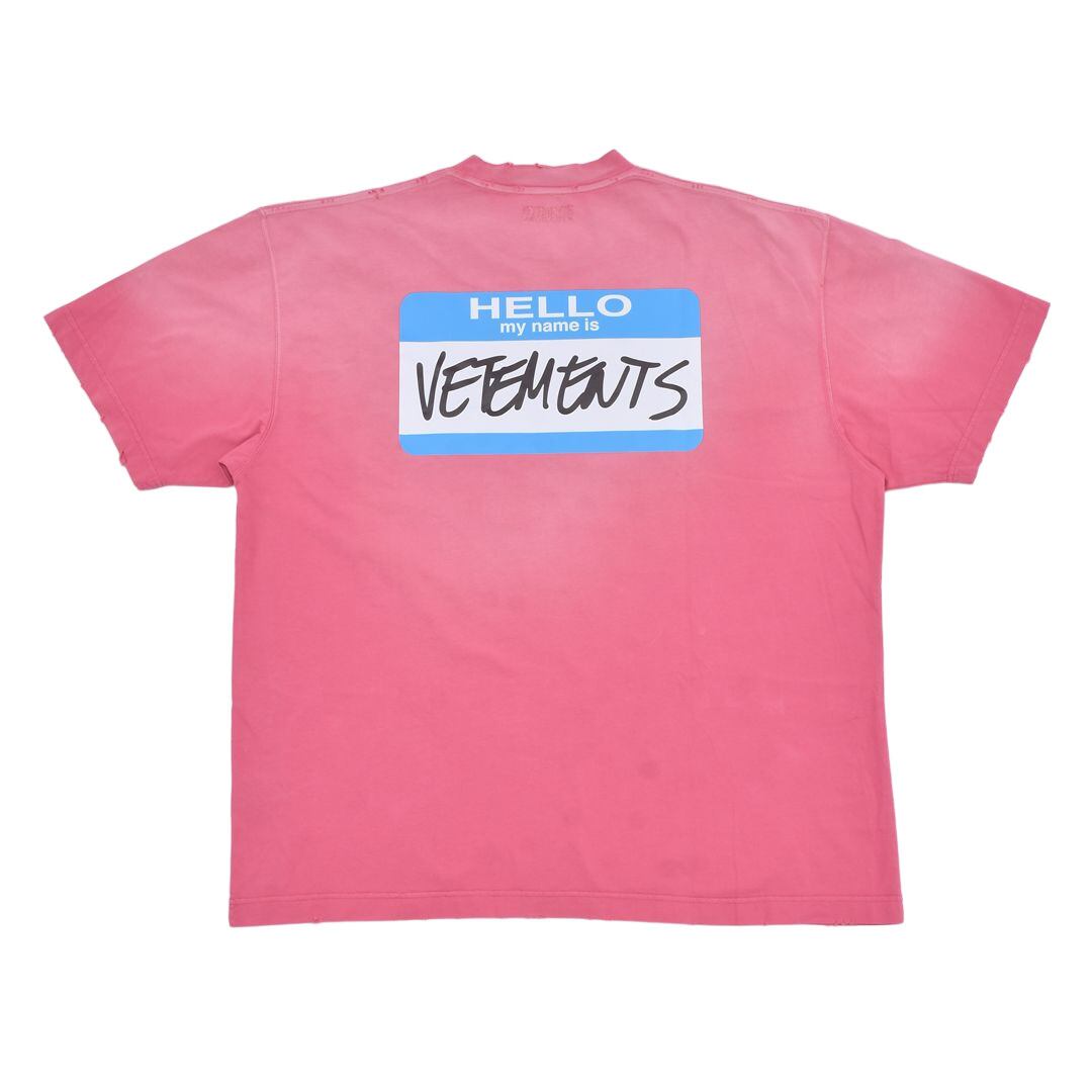VETEMENTS】MY NAME IS VETEMENTS FADED T-SHIRT | AYIN VETEMENTS】MY NAME IS VETEMENTS FADED T-SHIRT | AYIN