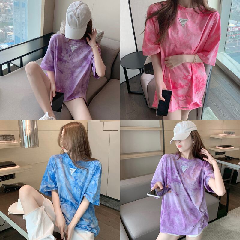 Tシャツ レディースサマー薄手カジュアルルーズトップス 夏物 ブラックストロベリース96593510410