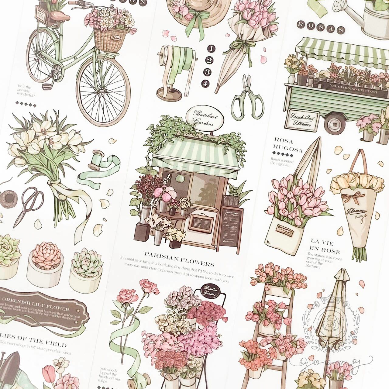 6枚入りシールシート 花屋<S492>