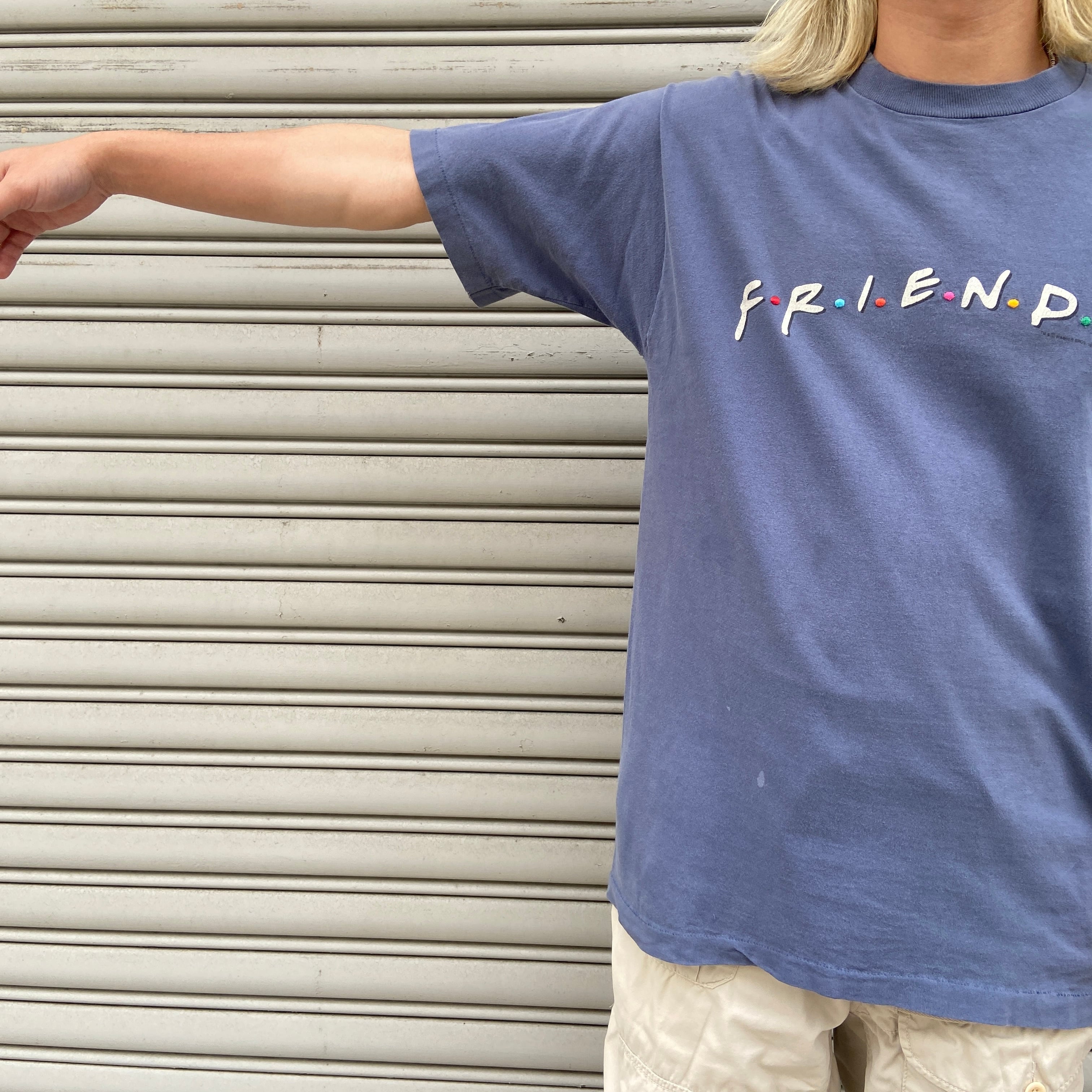 90s USA製 FRIENDS フレンズ ドラマ プリントTシャツ 紺 L | 古着屋 Uan
