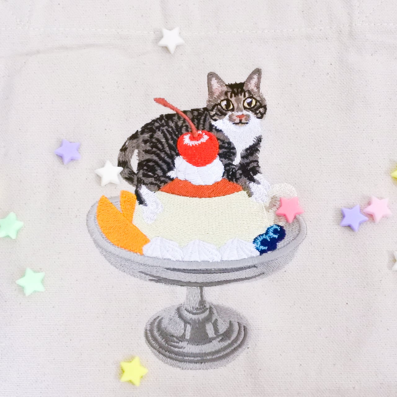 喫茶コイトネコ｜うちの子刺繍トートバッグ | コイトネコ
