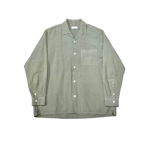 Phlannel - Cotton & Linen Open Collar Shirt (size-3) ¥12000+tax
