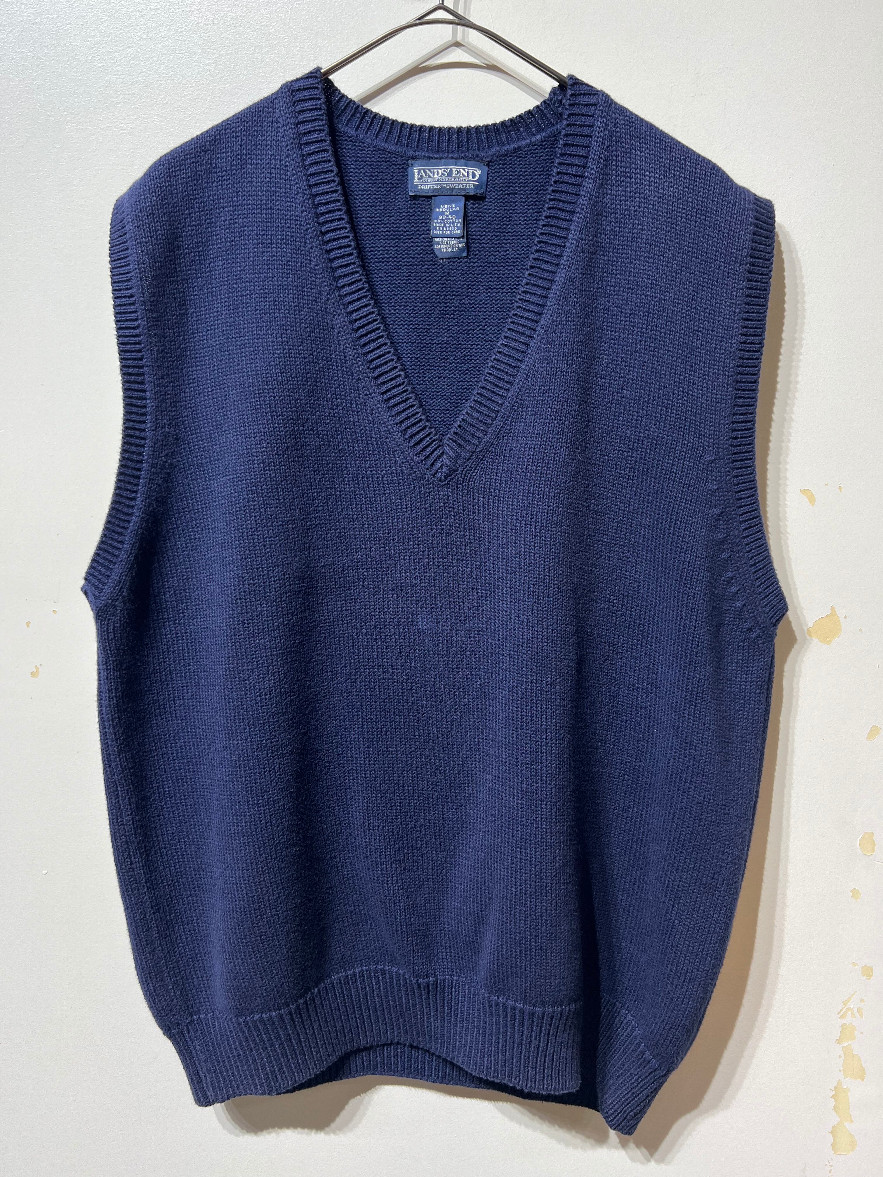 (KN611)LANDS’ END knit vest made in USA