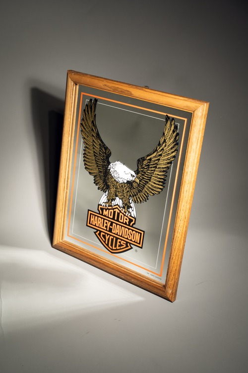 80s Official Harley Davidson Vintage Mirror Sign