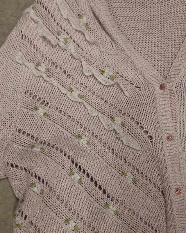 Beaded Button Lace Cardigan