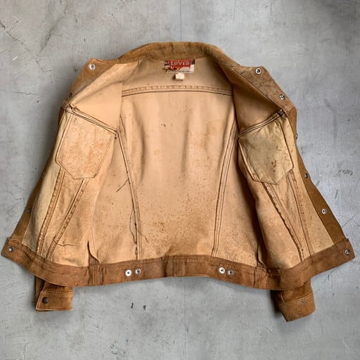 60's 70's Levi's リーバイス 3rd TYPE スエードジャケット Big E 希少 ブラウン 38位 ラフスエード USA製 希少  ヴィンテージBA-1037 RM1406H | agito vintage powered by BASE