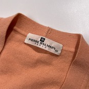 カシミヤ100% Pierre Cardin ピエールカルダン 金ボタン ニット カーディガン サイズ 40 /サーモンピンク/レディース/ビンテージ