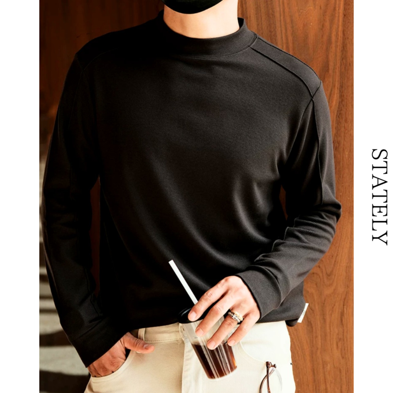 Urban Mockneck ストレッチトップス/5color_T77・画像5
