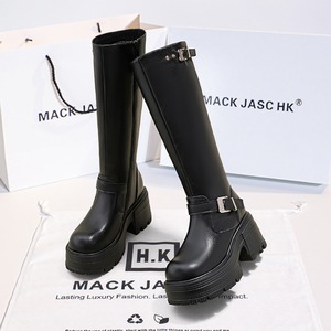 9cm heel long leather boots la1118