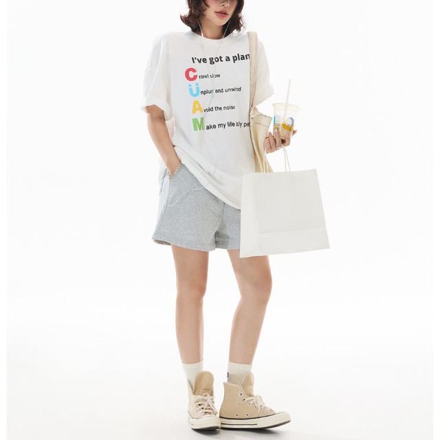 pop lettering short-sleeve tee　ポップレタリング半袖ティー　J1946