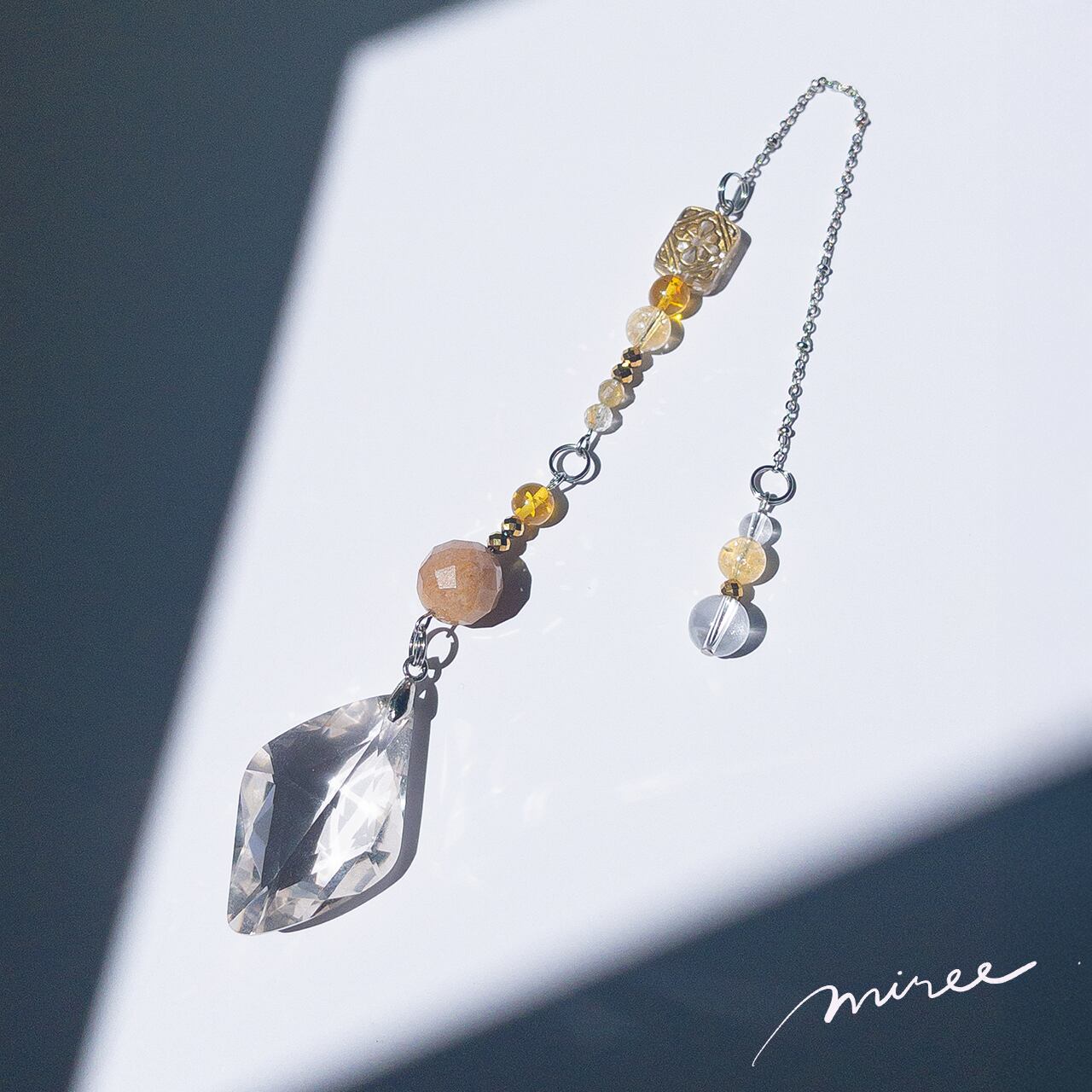 願いが加速するペンデュラム【クリスタル水晶×ルチル】crystal pendulum_89