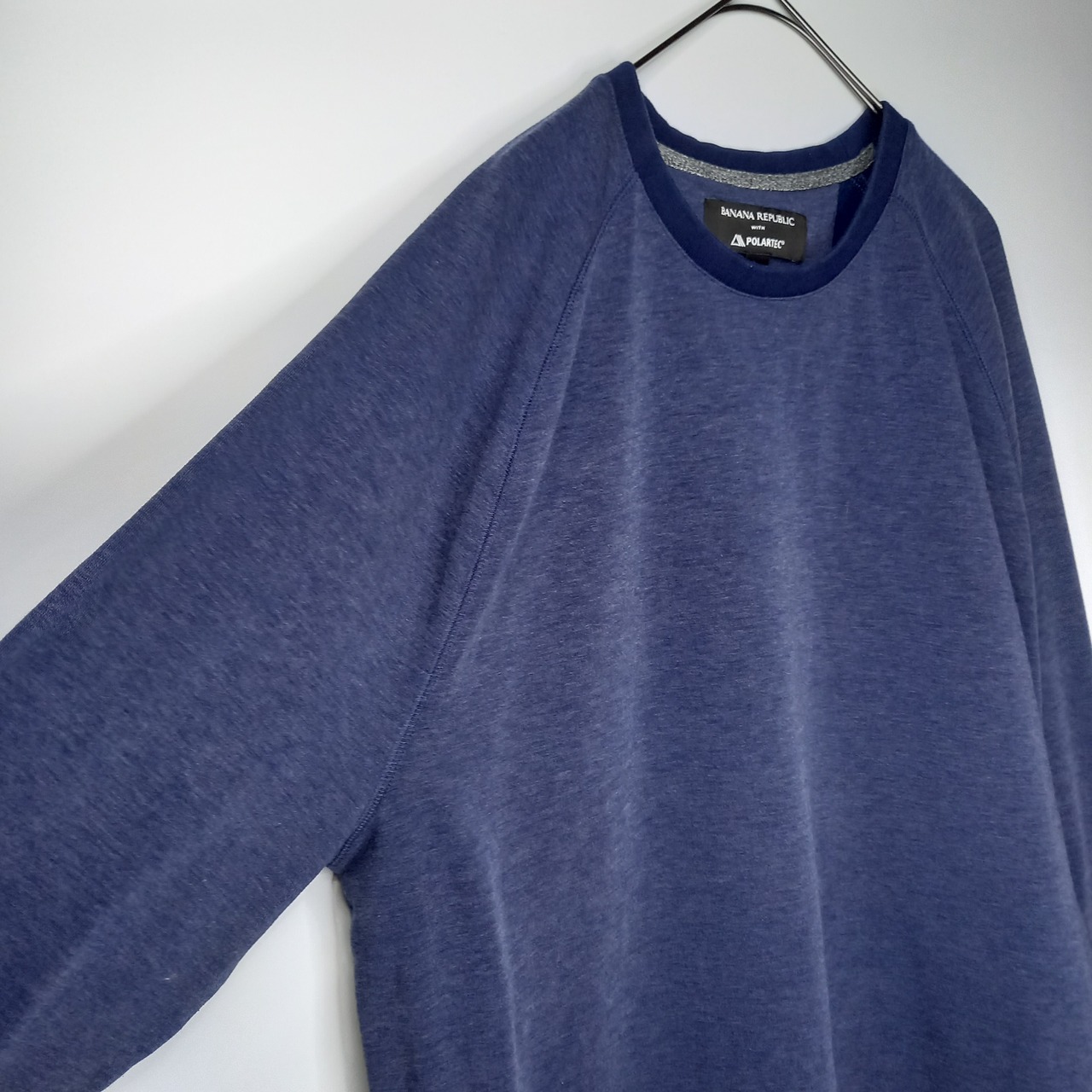 バナナリパブリック　クルーネック　スウェット　無地トレーナー　ポーラテック　XL