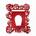 Arti e Mestieri  フォトフレーム（ローズ）大　レッド  花　薔薇　バラ　深紅　217-06