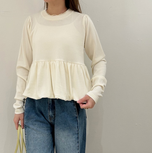 ナンバーミーTOKYO"BALLON KNIT PULLOVER" IVORY