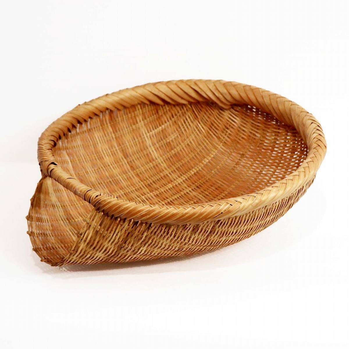 片口ざる・竹ざる・レトロ・アンティーク・No.200524-13・梱包