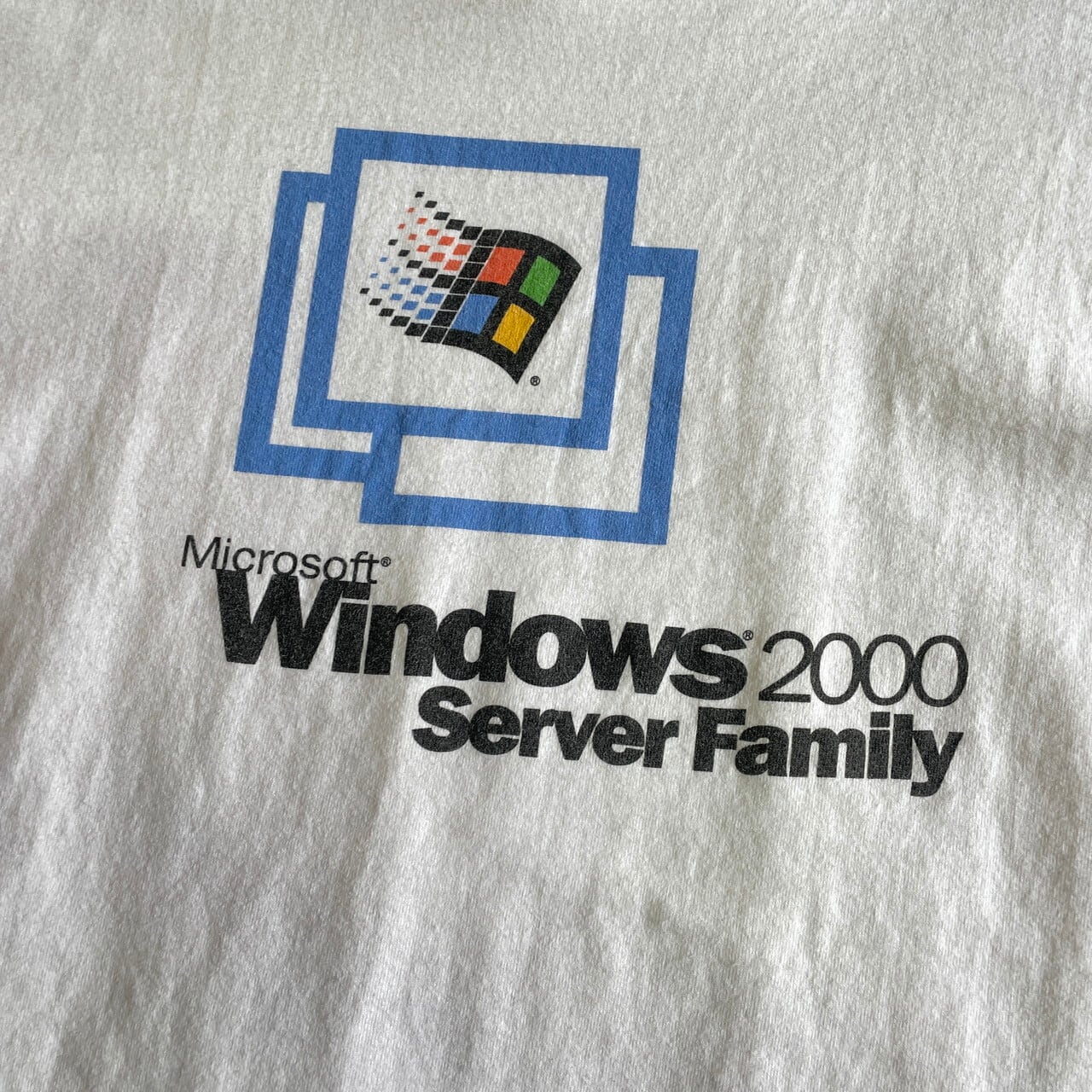 00年代 USA製 Microsoft Windows2000 IT企業ロゴ アドバタイジングT 