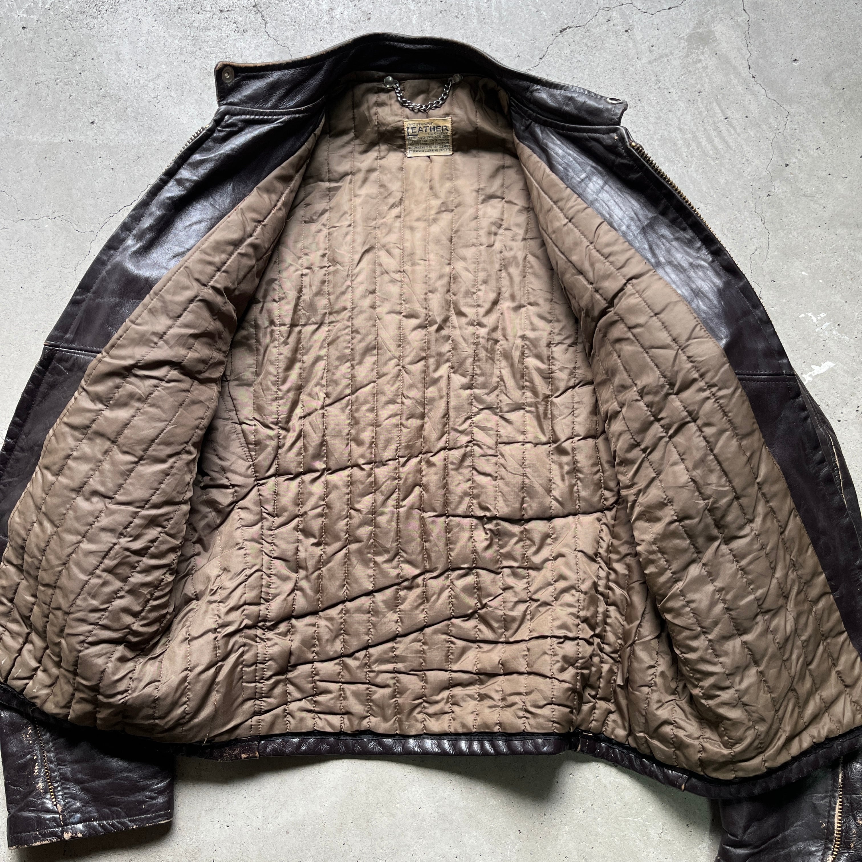 年代 THIS GENUINE LEATHER GARMENT シングルライダース