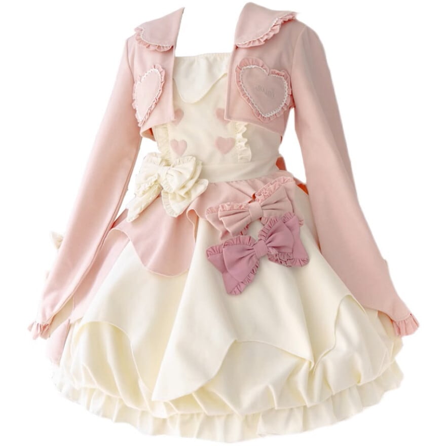 【最終価格】ハンドメイド　衣装　コスプレ　アイドル　甘ロリ　ステージ　生誕祭 甘ロリ セットアップ アイドル イベント ステージ衣装 ガーリー 甘め