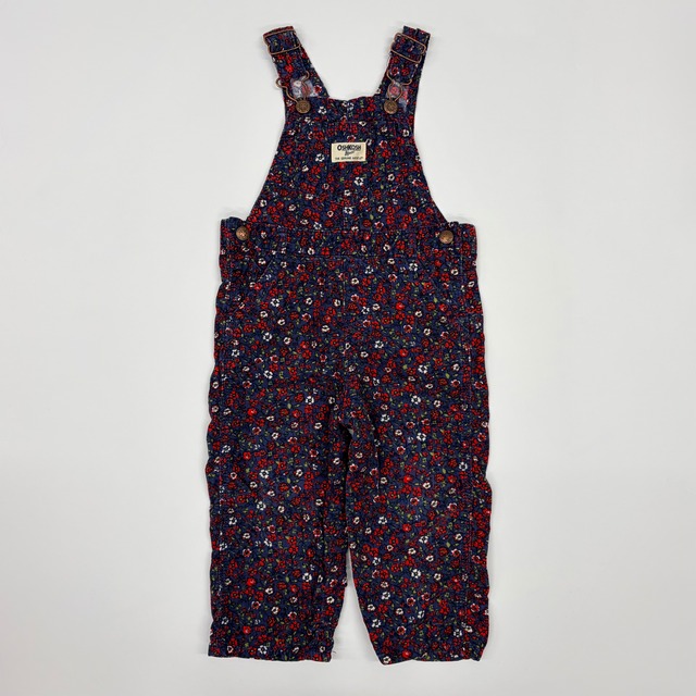 【24m】OSHKOSH corduroy overall floral オシュコシュ コーデュロイ オーバーオール 花柄