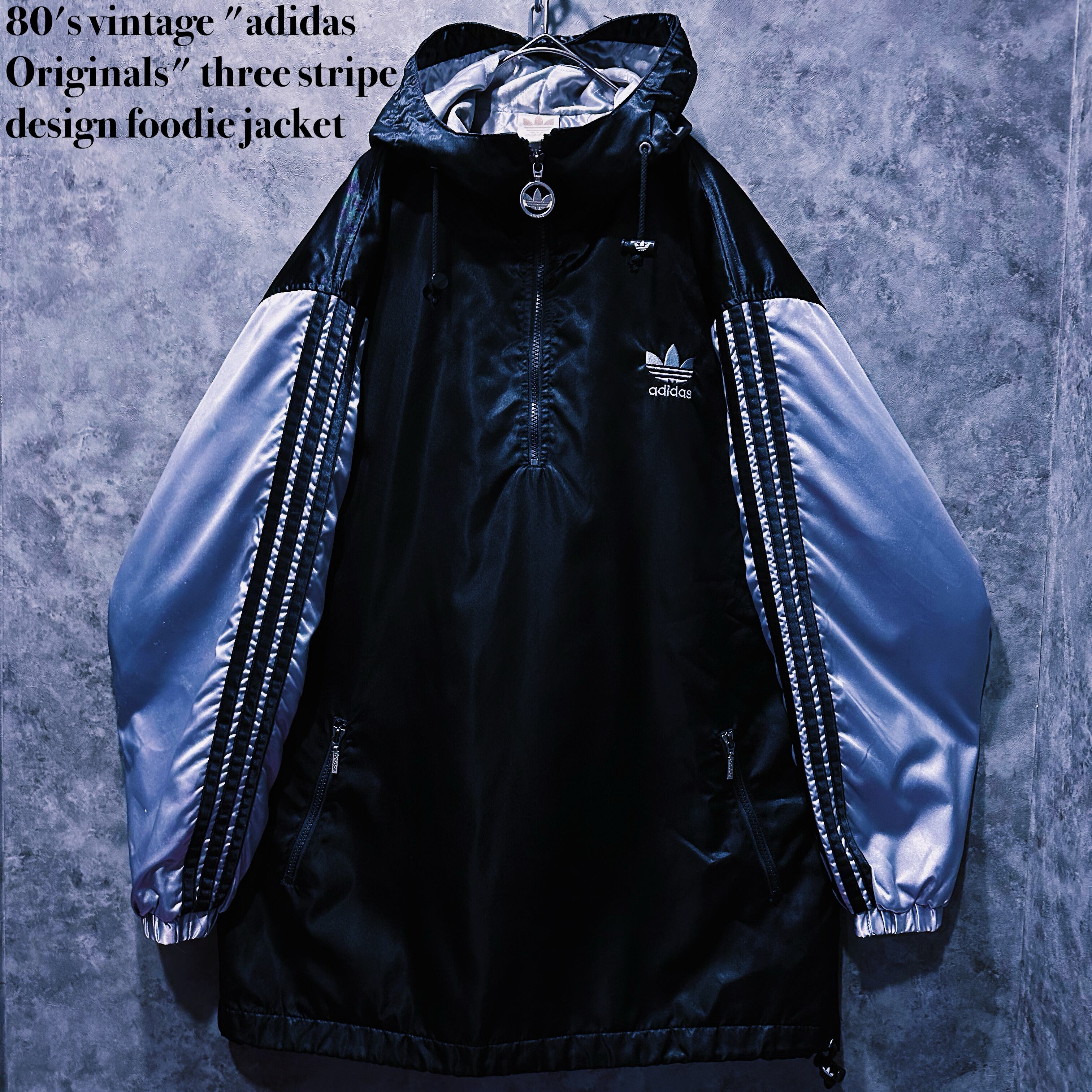 【doppio】80's vintage "adidas Originals" three stripe design foodie jacket