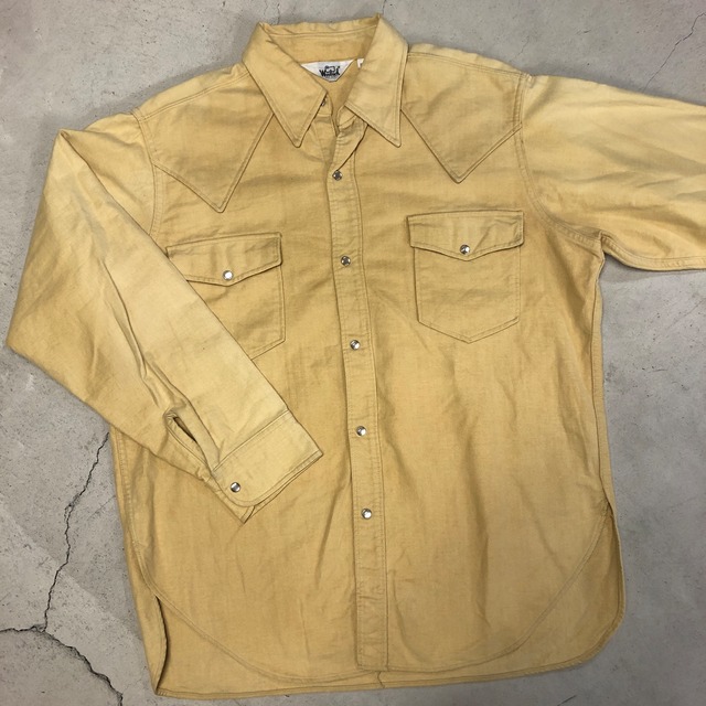 1970'S WOOLRICH BEIGE CHAMOIS SHIRT