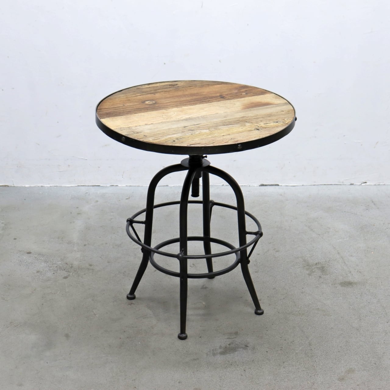 CRASH GATE Knot antiques バッカス 昇降 ラウンドテーブル ダイニング 円型 円卓 アイアン 無垢材 クラッシュゲート 2 RCT24188