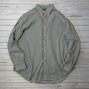 Ralph Lauren ラルフローレン　ポニーなし　ギンガムチェックシャツ　長袖シャツ　XLサイズ　ネイビー　白  古着