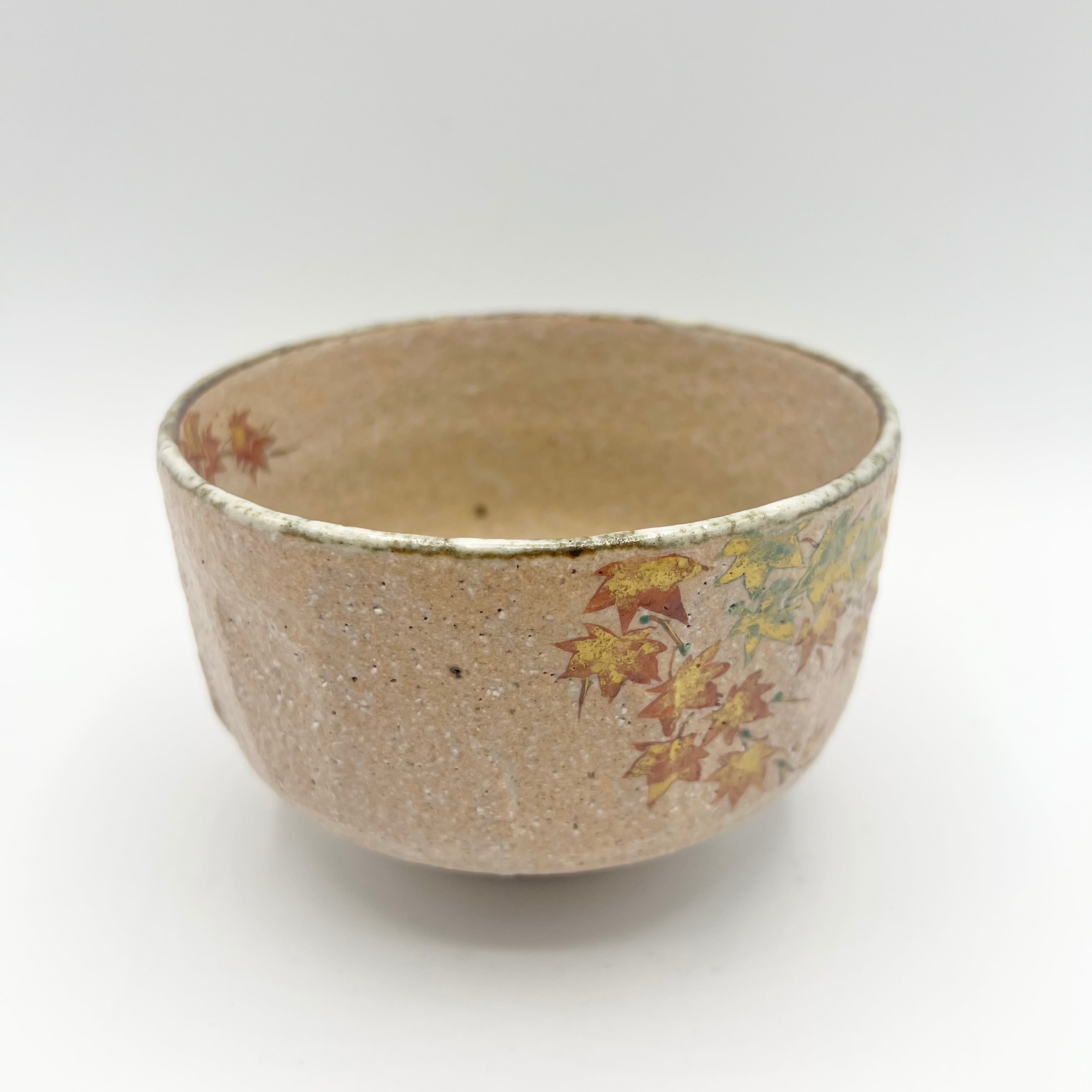 抹茶碗 灰釉 紅葉 | hiranoen