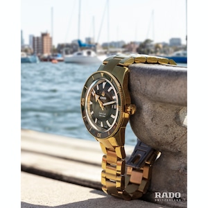 【RADO ラドー】Captain Cook Automatic キャプテンクック オートマティック（イエローゴールド×グリーン）／国内正規品 腕時計