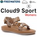 サンダル ビーチサンダル ストラップサンダル freewaters フリーウォータース Cloud9 Sport WMS (Womens) WO-089-CAMEL23cm