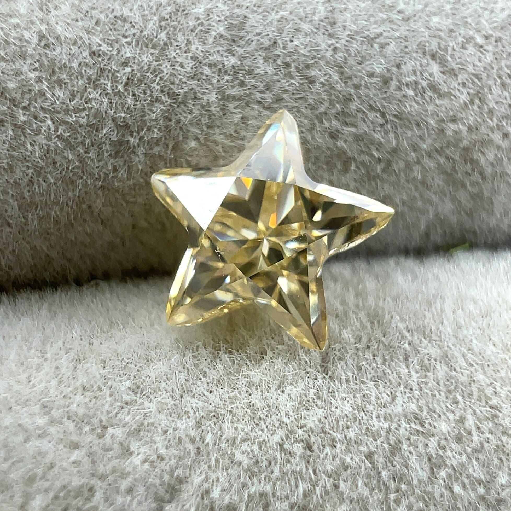 完成品 ライトイエロー モアッサナイト モアサナイト スターカット 1ct