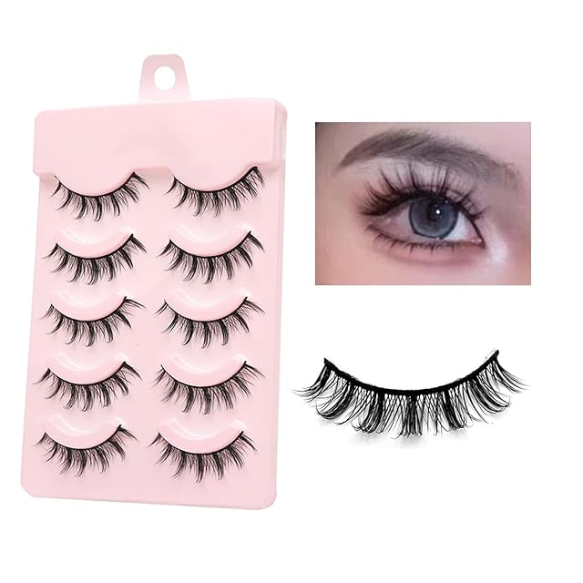 LS03 ナチュラル ブラウン＆ブラック 最高級 3D シルク つけまつげ