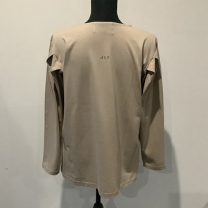 Emotion Heart( 感情ある心 ) 袖タックロングTシャツ グレーベージュ