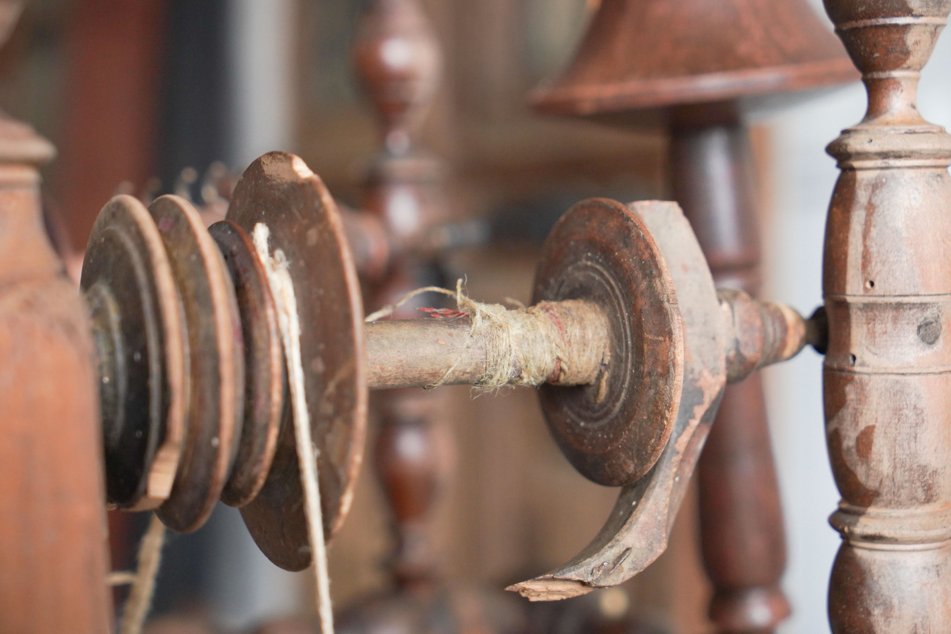 フランス アンティーク 木製 糸繰り機 足踏み式 糸巻き フレンチ