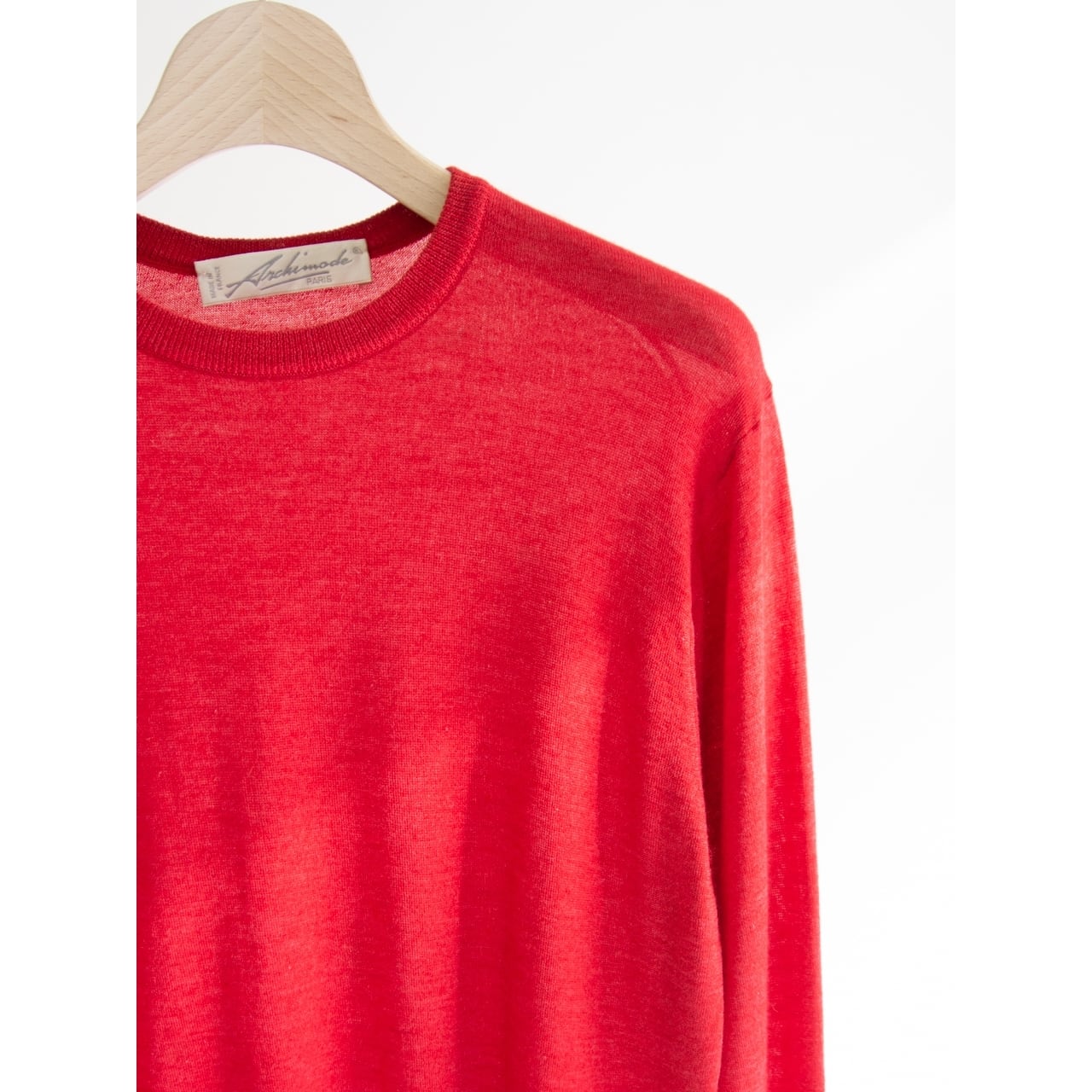 極美 アーキモーダArchimode カシミヤシルク 長袖セーター ボルドー