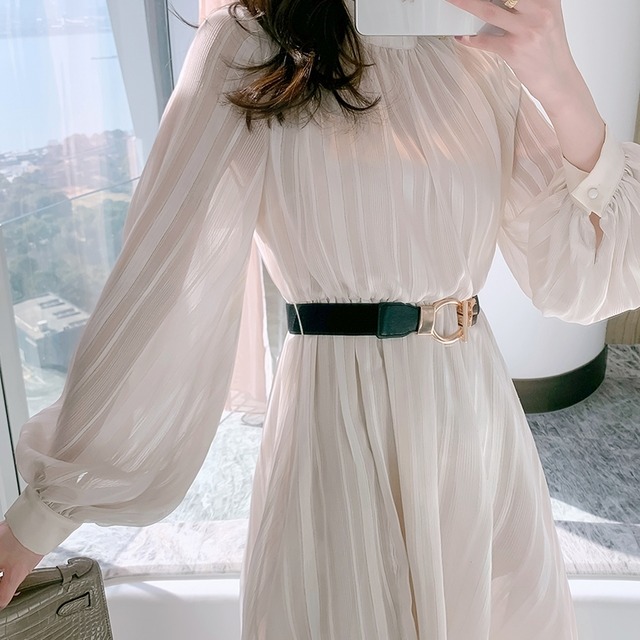 ドレス レディース ワンピース 春夏 秋冬 春 夏 秋 冬 ドレスワンピース シースルー シフォンワンピース エレガント 透け感 ワンピース ミモレ ワンピース ストライプ柄 ドレス ひざ丈ドレス ロングドレス マキシワンピース パーティードレス 結婚式 オフィス カジュアル