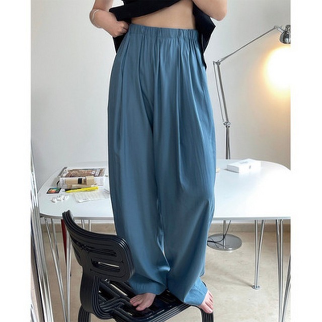 sheer wide pants　10091