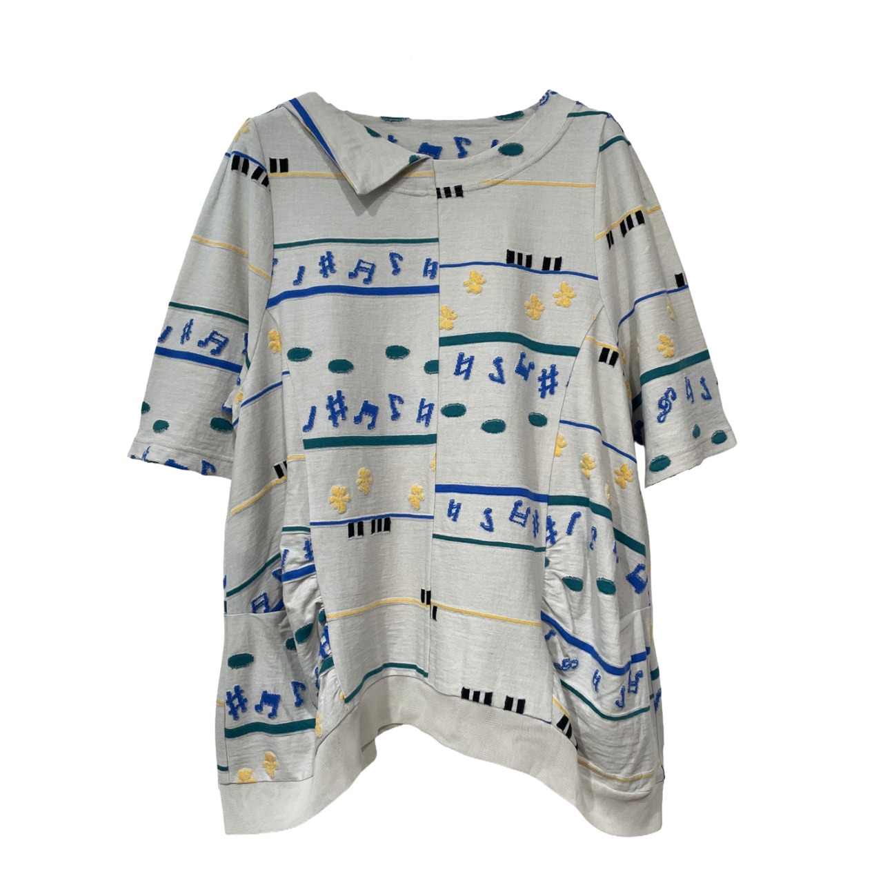 【最新作】音符ジャガードコクーンプルオーバー※ECのみ特典付き【262-3228】Musical Note Jacquard Cocoon Pullover