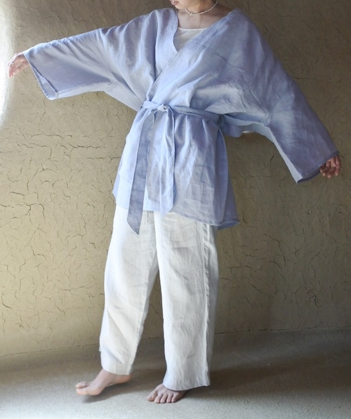 Core linen robe /月白色