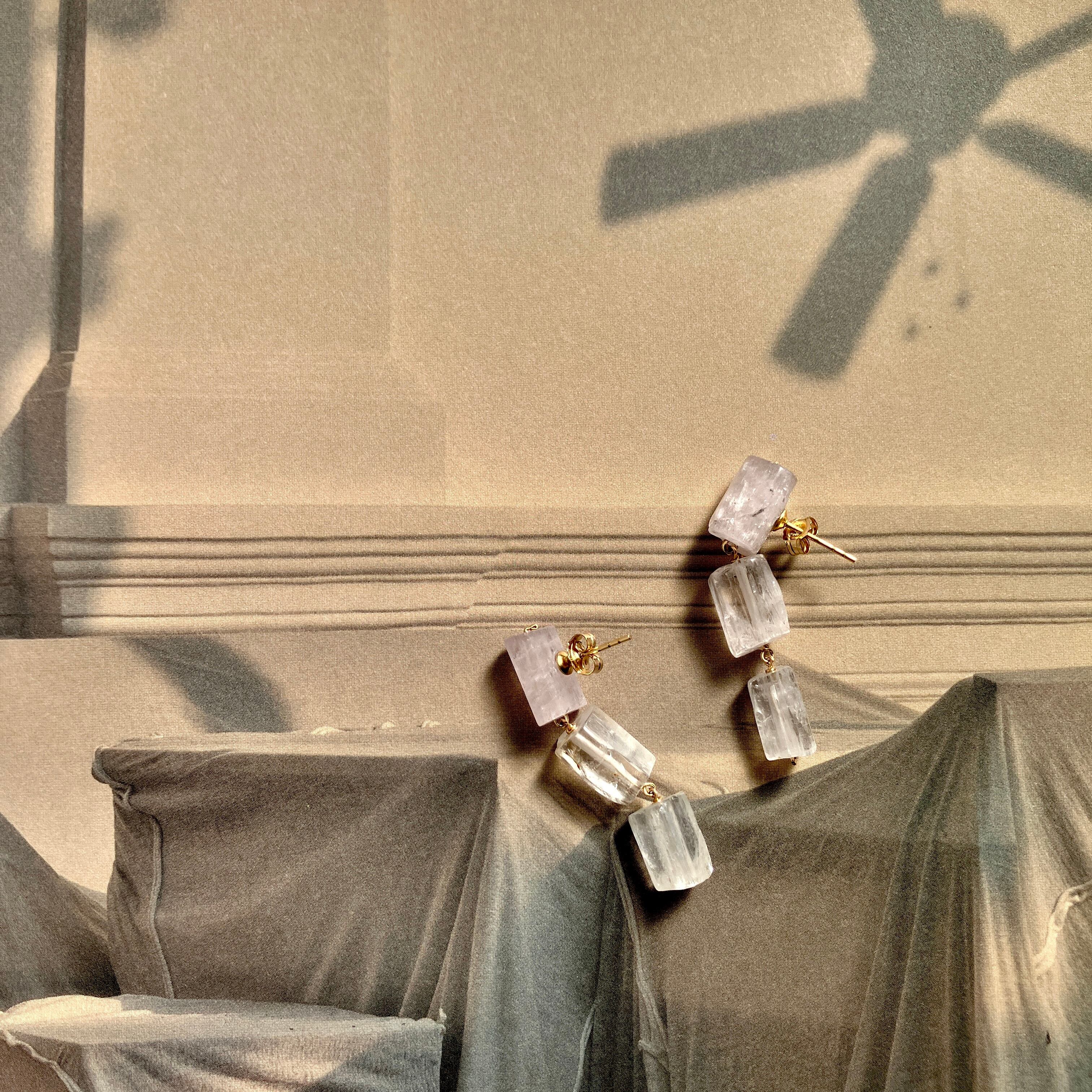 Angel Pink クンツァイト K14gfスタッドピアス 1点もの | simon