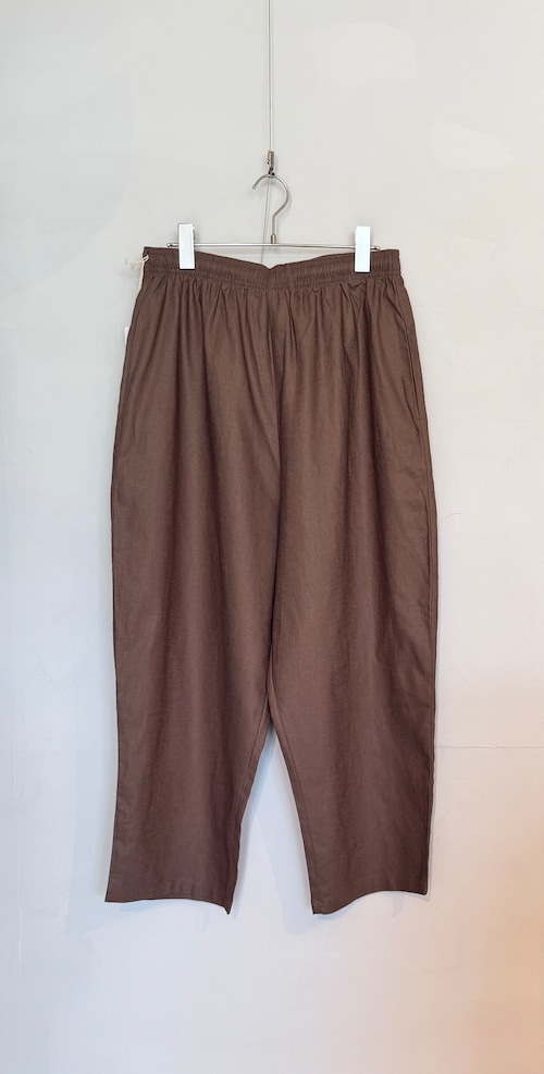 VOIRY ORIGINAL SUNDAY PANTS-C/LINEN COLOR ブラウン