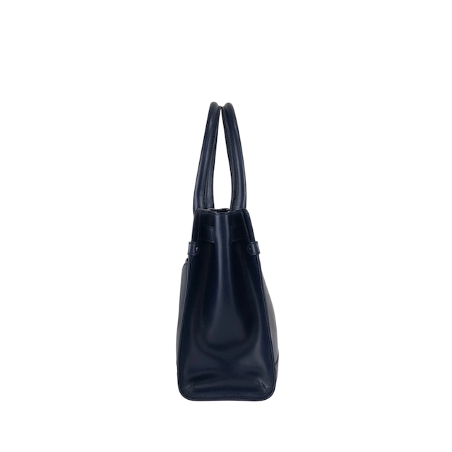Salvatore Ferragamo サルヴァトーレ フェラガモ ハンドバッグ ネイビー ガンチーニ レザー トートバッグ vintage ヴィンテージ オールド 6faja2