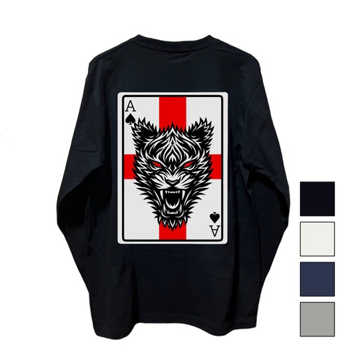[GMTB] Long T-shirt ACE OF SPADES, WHITE TIGER (2025AW05)